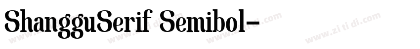 ShangguSerif Semibol字体转换